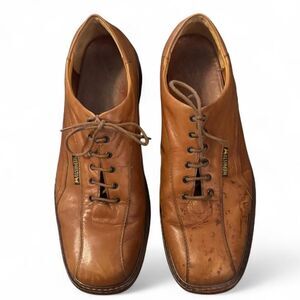 Mephisto Men’s Size 12.5 Brown Leather Lace-Up Comfort Shoes Shock Absorb sole